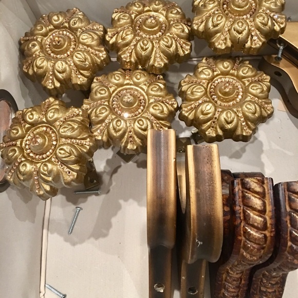 Accents Beautiful Gold Curtain Holdbacks With Rhinestone Poshmark